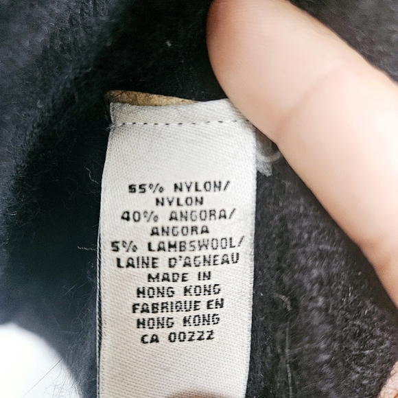 Vintage Casual Small Connection Angora Blend Black Collard Pullover Sweater - Picture 5 of 8